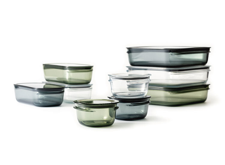 トレー セット ライクイット like-it 調理ができる保存容器 Mサイズ 密閉 おしゃれ 耐熱 時短 電子レンジ 食洗機 冷凍 パッキン 作り置き レンチン クリア グレー グリーン(代引不可)