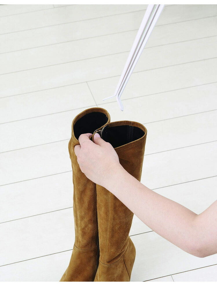 ライクイット (like-it) 靴 収納 ブーツキーパー クリップ 2P 約幅10x奥41x厚1.6cm ナチュラル 日本製 FS-12L 型崩れ防止 ブーツ収納ホルダー(代引不可)