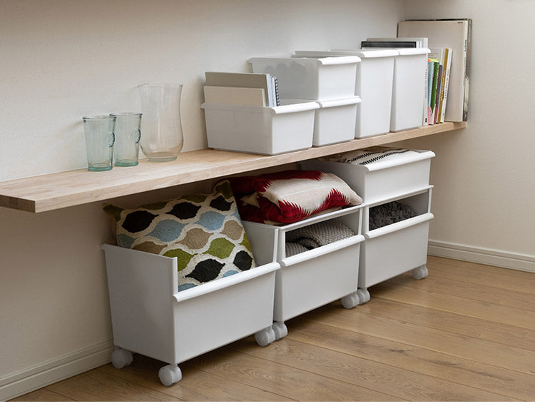 収納ボックス ジャストイット コンテナーワイド(深・深セット) JTSR-01 | ライクイット 深型 ケース 収納 カラーボックス収納 ストッカー コンテナー 積み重ね プラスチック 軽い 整理(代引不可)