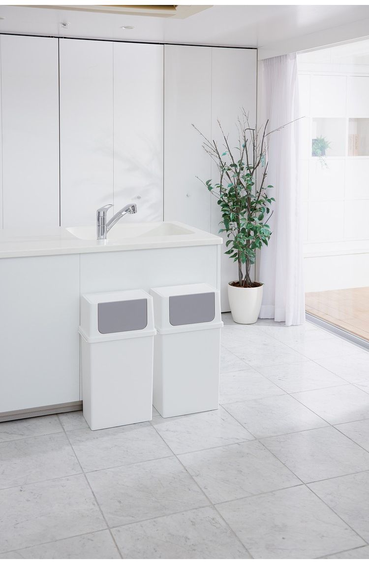 like-it ライクイット 25リットル ごみ箱 ゴミ箱 ごみ フタ付き スタッキング 前開き プッシュ 分別 ゴミ キッチン 台所 ホワイト 白 シンプル おしゃれ いたずら 防止 LBD-10(代引不可)