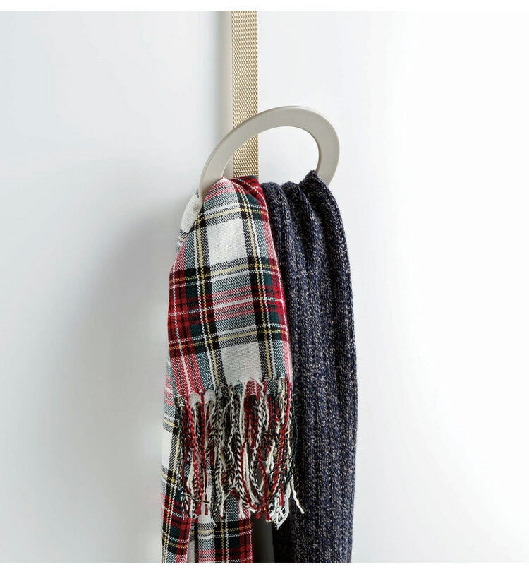 ライクイット (like-it) 壁掛け収納 取付簡単 ドアフック (帽子用フック4個組) ブラウン 高さ約240cmまでのドア対応 NDH-04 自転車 ヘルメット 収納 玄関 壁掛け(代引不可)