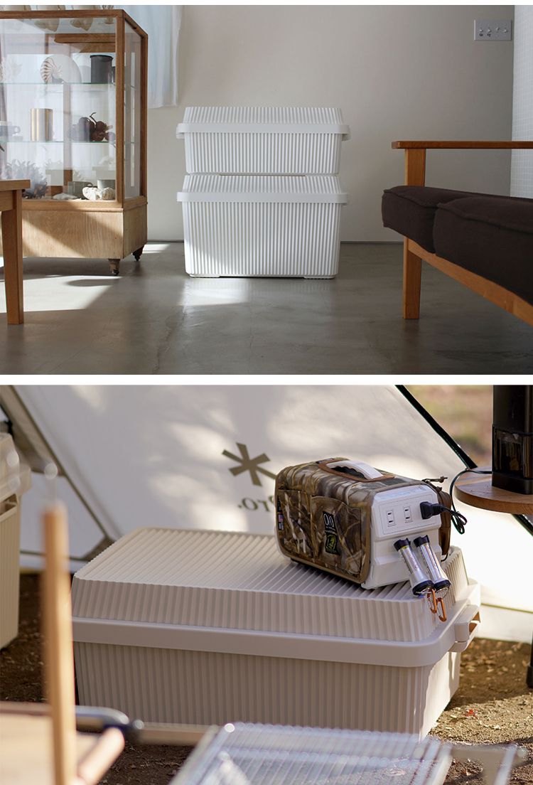 キャンプ 積み重ね 収納 ボックス 50L コンテナボックス スタックアップコンテナー 83 インナーボックスセット 収納ボックス大容量 収納ケース キャンプ キャンプ用品 アウトドア 屋外 LIKE-IT(代引不可)