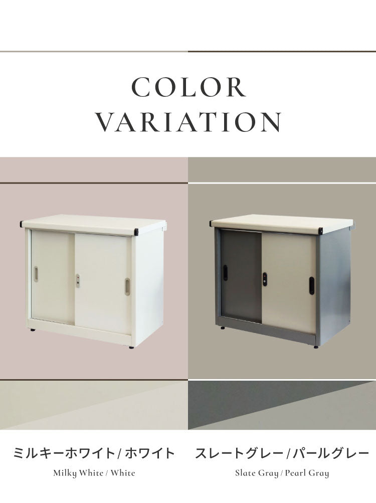 物置 Ave スモール 存在感 幅80.5cm コンパクトサイズ 収容力 収納力 可動棚板 高さ調整可能 20段階 スライド扉 鍵付き 盗難防止 水穴付き 転倒防止設計 錆びにくい ガルバナイズド加工(代引不可)