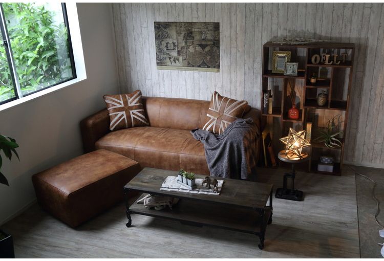 スツール オットマン イタリアンレザー 1人掛け 完成品 おしゃれ 北欧 高級感 シンプル 足台 足置き 革 ソファ リビングチェア(代引不可)