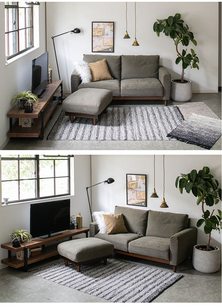 ソファ 3人掛け コットン100%帆布生地 撥水加工 木脚 完成品 おしゃれ 北欧 ハイバック シンプル かわいい 3人用 2人掛け 2人用 新生活 一人暮らし(代引不可)