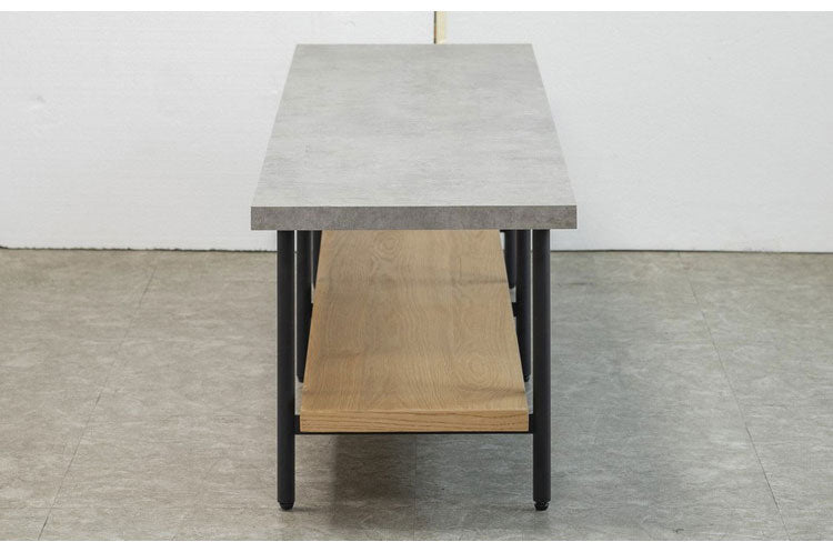 テレビボード 幅150cm コンクリート調 木目調 ローボード リビングボード ナチュラル ミドルブラウン おしゃれ 北欧 オープン収納 テレビ台 TV台 ienowa イエノア(代引不可)