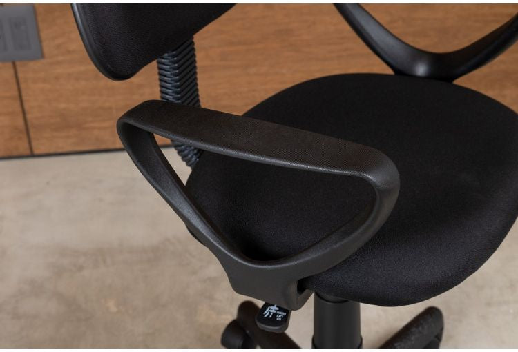 オフィスチェア 背もたれ 肘あり 肘置き ガス圧昇降式 昇降式 高さ調節 シンプル チェア いす イス 椅子 会社 会議室 書斎(代引不可)