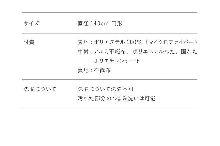 極厚6層ラグ 円形 直径140cm 滑り止め付 6層 約4cm厚 極厚 多層構造 リビング ラグ ラグマット 絨毯 カーペット 抗菌 低ホルマリン 防臭 省エネ(代引不可)