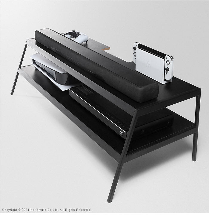 WALLメディアラック V2・V3対応 大型DVDレコーダー BDレコーダー PS5 プレステ5 PS4 収納 収納家具 配線整理 スチール製 白 ホワイト 黒 ブラック WALLシリーズ EQUALS イコールズ(代引不可)