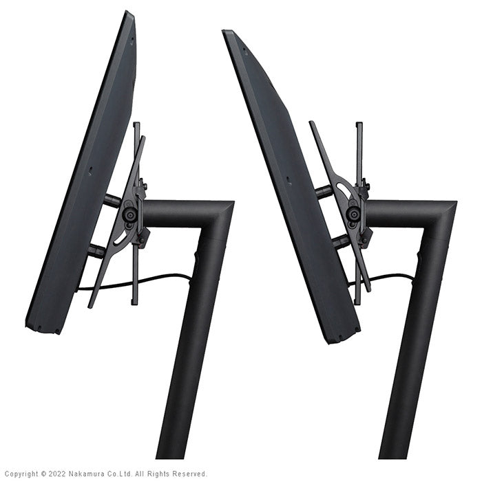WALLインテリアテレビスタンド A2ロー・ハイタイプ対応 上下角度調整ブラケット 角度調節 無段階調整 45インチまで対応 ブラック テレビ台 テレビスタンド 部品 パーツ スチール製 震度7耐震試験済(代引不可)