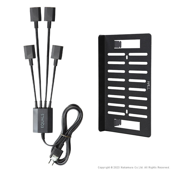 WALLインテリアテレビスタンド A2対応 スマート配線セット スマート電源タップ 電源タッププレート ケーブル収納 コード収納 背面収納 整理 配線整理 ブラック スチール製 延長コード セット(代引不可)