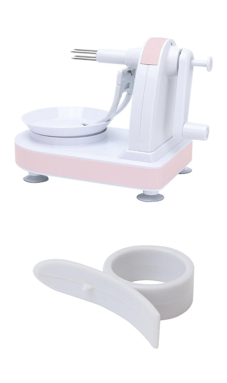 りんごのくるくるピーラー 簡単皮むき りんご用 梨用 リンゴ皮むき器 簡単 アイデア商品 便利グッズ 手動 回転式ピーラー キッチン用品 キッチン雑貨 MCK-149
