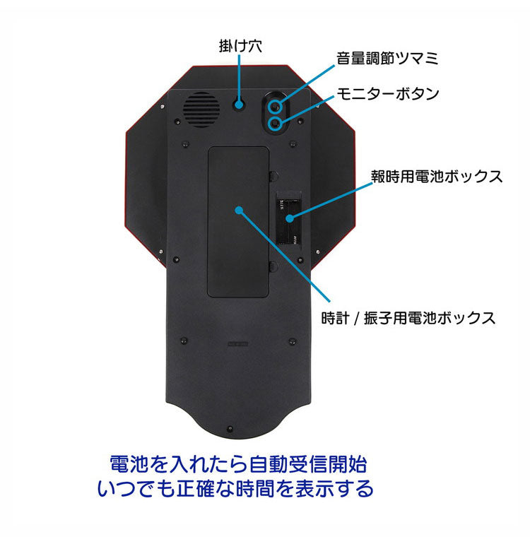 MAG 壁掛け時計 柱時計 アナログ 電波時計 アンティーク レトロ 振り子 ボンボン ウェストミンスターチャイム 時報 夜間鳴り止め 音量調節 夜間秒針停止 鹿鳴館DX マグ W-640 BR