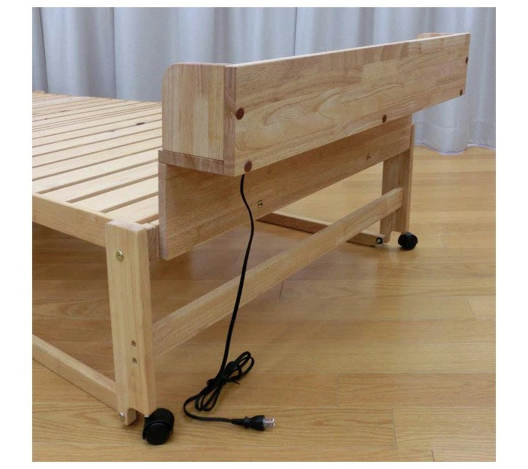 コンセント付宮棚 棚 収納 充電 電源 木製 かわいい ナチュラル ブラウン 畳ベッド スノコベッド 宮棚(代引不可)