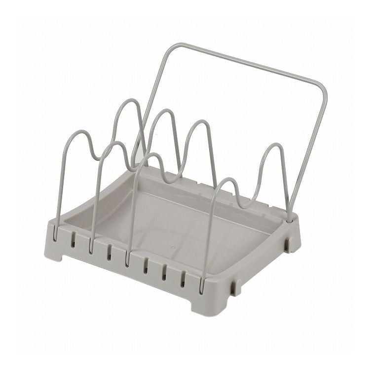 日本製 引き出し用 鍋 フライパン ラック コンパクトタイプ 仕切り4本付 ワームグレー LD-238 Style Storage(代引不可)