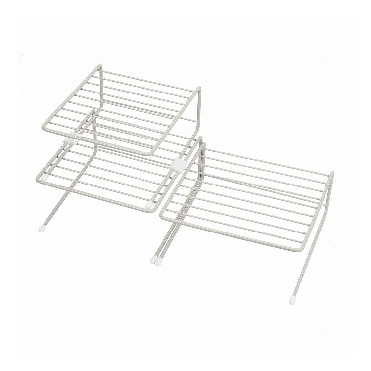 シンク下 シンクまわり ワイヤー ディッシュラック 3個セット ワームグレー LD-260 Style Storage(代引不可)