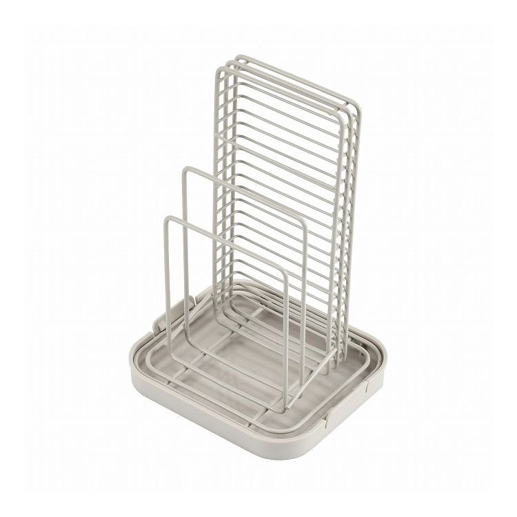 包丁 包丁置き 包丁収納 まな板置き まな板収納 まな板スタンド 水受けトレー付 防サビ キッチン シンクまわり 水周り ワームグレー LD-269 Style Storage(代引不可)