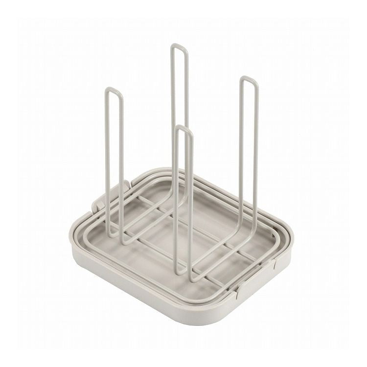 ペットボトル グラススタンド コップ 水受け トレー付 防サビ キッチン シンクまわり 水周り ワームグレー LD-270 Style Storage(代引不可)