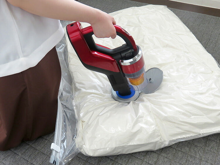 スティック掃除機対応 座布団圧縮袋 圧縮袋 座布団 100×90cm マチ付 座布団圧縮 バルブ付 座布団収納 袋 座布団収納袋 東和産業