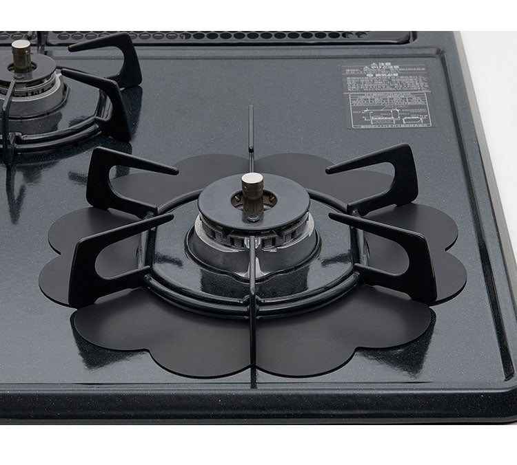 【2個セット】日本製 ガスコンロ保護プレート ベラスコート 黒 ブラック 白 ホワイト ガスコンロ 五徳 下 カバー コンロカバー 油ハネ ベタつき 汚れ 防止 五徳 1口 2口 コンロ 下 周り 隙間 すき間