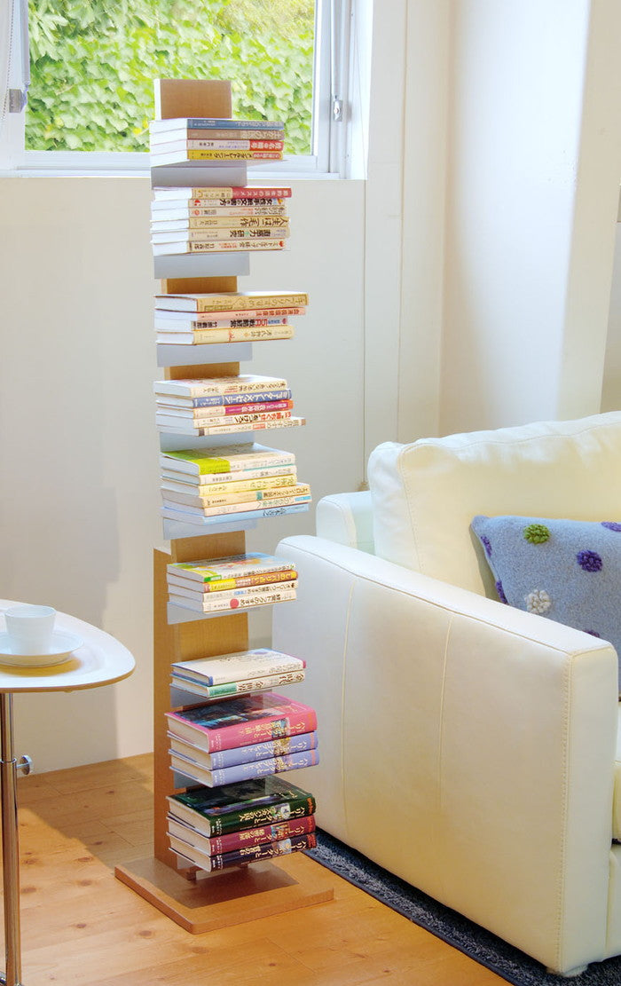 オークス ブックタワー ハイタイプ 日本製 ナチュラル 本棚 ラック ディスプレイ シェルフ 読書 雑誌 コミック 漫画 小物 積み重ね 積読 積ん読 飾り棚 おしゃれ(代引不可)