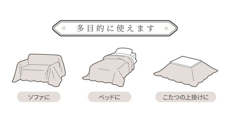 【5%OFF】マルチカバー 200×200cm 正方形 洗濯可能 ソファカバー ベッドカバー こたつカバー 超音波キルト イニコ iniko 寝具 ベッド オシャレ おしゃれ かわいい 北欧 シンプル 睡眠 快眠 シーツ