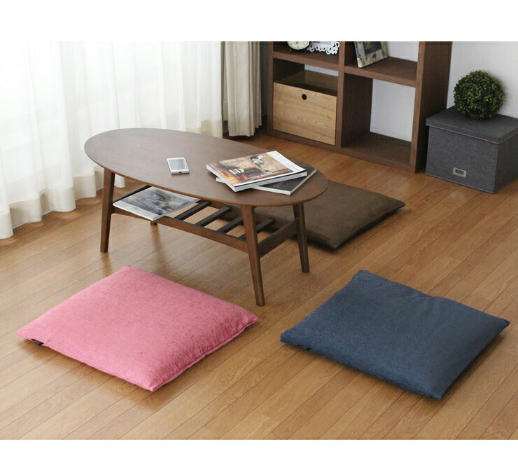 10色から選べる 光沢感があり肌触りの良い座布団カバー 長方形 (55×59cm) カラフル 無地 座布団 カバー ファスナー式 おしゃれ シンプル 座布団