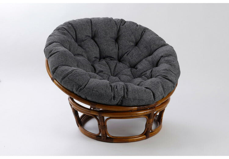 ラタンチェア ゆったり座れるくつろぎチェア 籐 ポリウレタン塗装 ラタン イス 椅子 チェア ソファ クッション リラックスチェア 籐家具 父の日 母の日 プレゼント おしゃれ(代引不可)