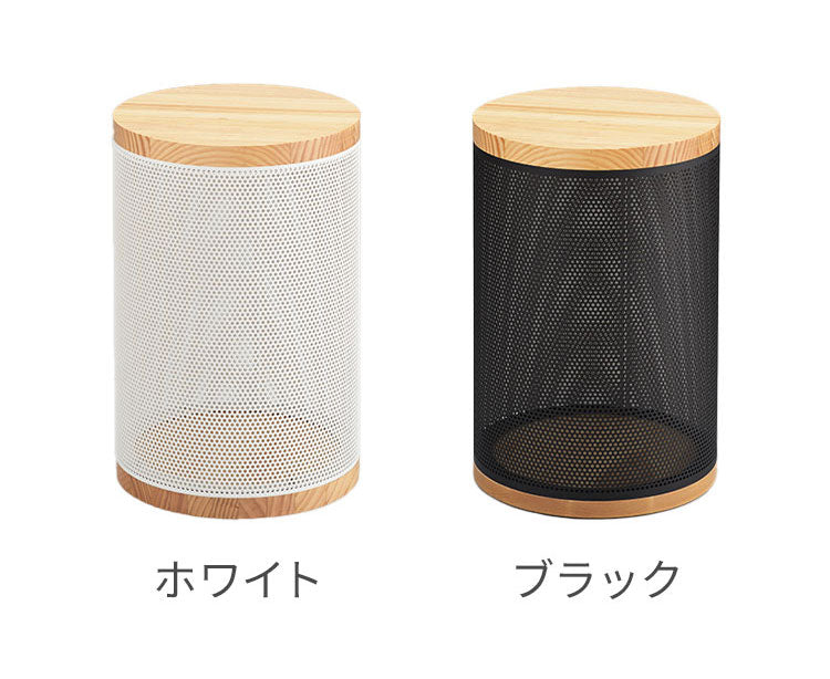 収納スツール 耐荷重100kg スチール×天然木 幅30cm 見えるメッシュ式 サイドテーブル 収納付き スツール 椅子 イス チェア 北欧 モダン おしゃれ(代引不可)