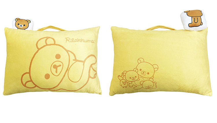 リラックマ マスコット付きまくら 枕 取っ手付き 持ち手付き キャラクター 可愛い かわいい 男の子 女の子 子供 子ども プレゼント ギフト サンエックス(代引不可)