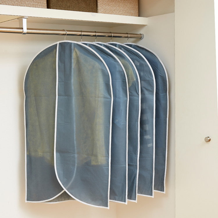 衣類カバー 洋服カバー 不織布 5枚組 ショート 通気性 ホコリよけ ハンガーカバー ハンガーラック 洋服掛け クローゼット スーツ ジャケット(代引不可)
