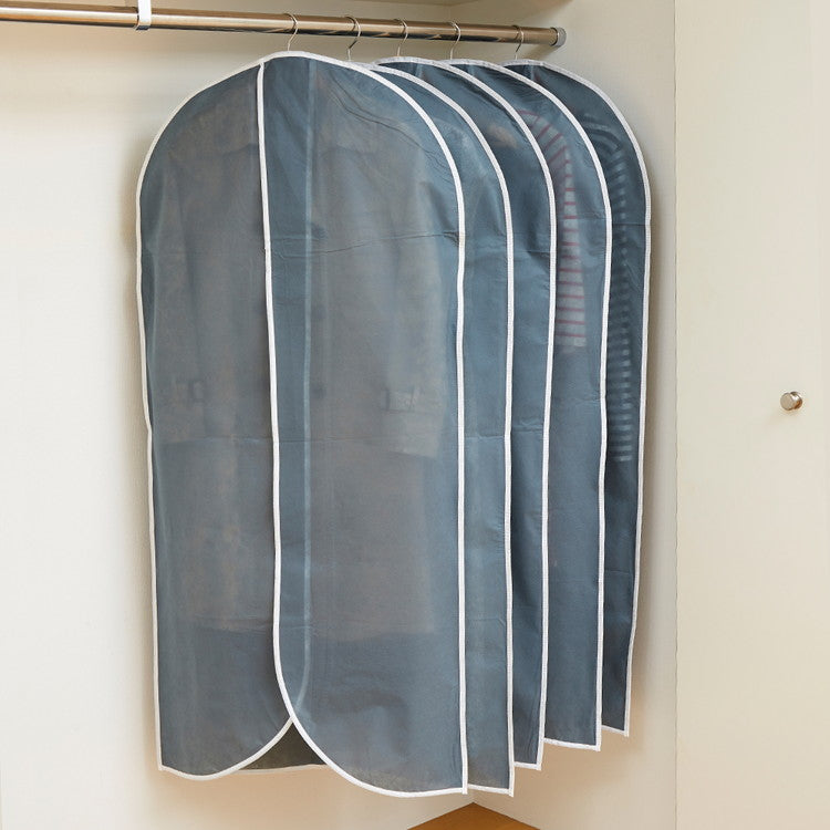衣類カバー 洋服カバー 不織布 5枚組 ロング 通気性 ホコリよけ ハンガーカバー ハンガーラック 洋服掛け クローゼット コート ワンピース(代引不可)