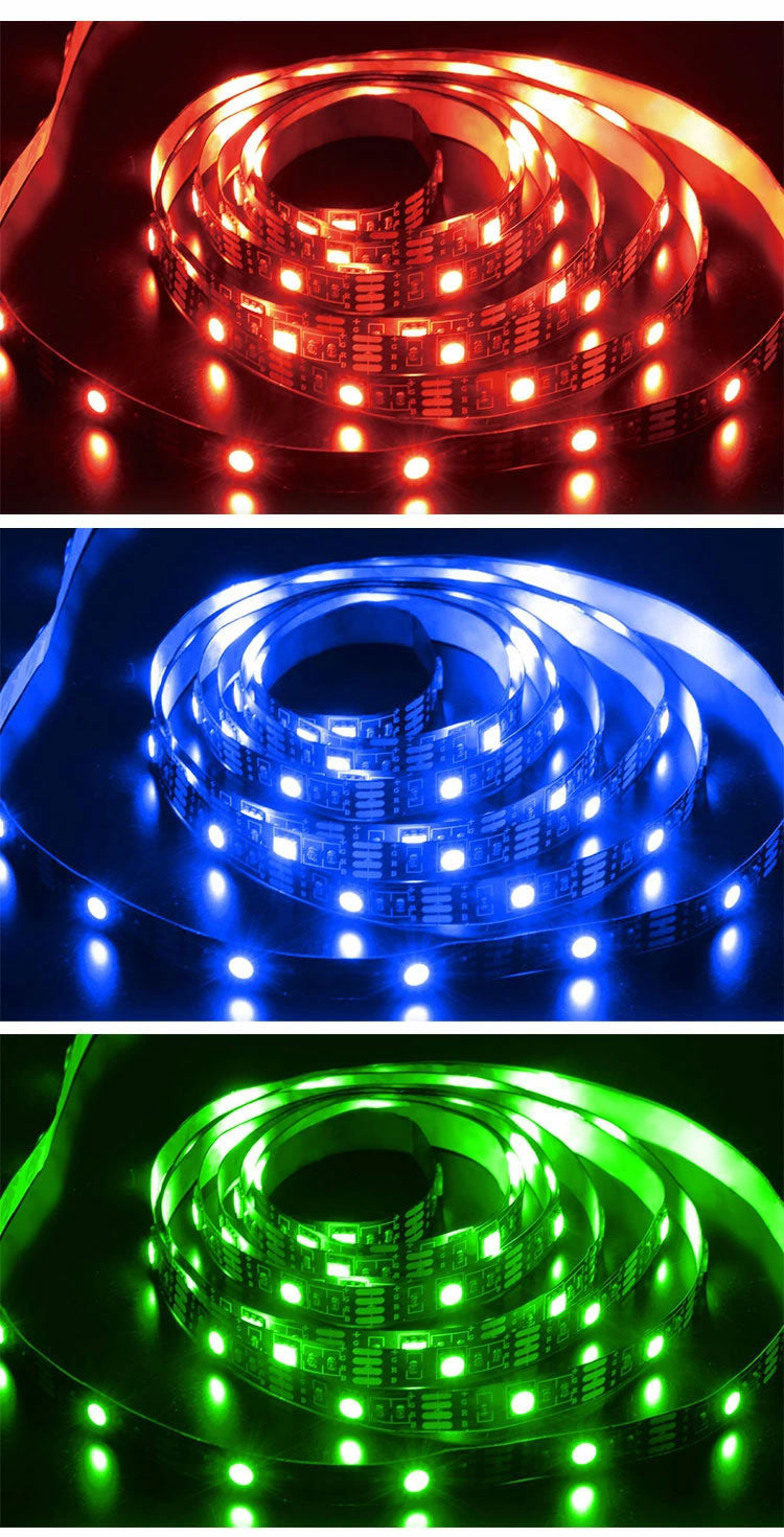 【5個セット】 LEDイルミネーションテープライト 5.0m テープ ライト パーティー 誕生日 飾り ライト 調色可能 取付簡単 切断可能 テレビ裏 おしゃれ 間接照明 ライトアップ DIY S03LT-009BK