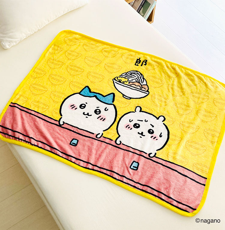 ちいかわ ひざ掛け ブランケット 70×100cm 郎 ちいかわ ハチワレ うさぎ ラーメン「郎」 毛布 ふわふわ フランネル 防寒 肌掛け ひざかけ かわいい 可愛い キャラクター