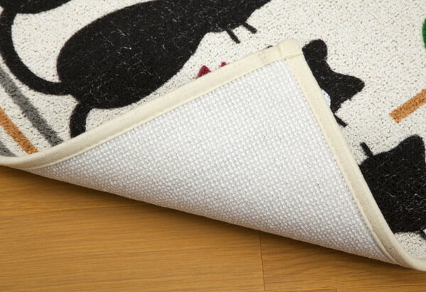 トイレマット トイレ マット ループ織りサイドロングトイレマットキャットストーリー タテ90xヨコ60(代引き不可)