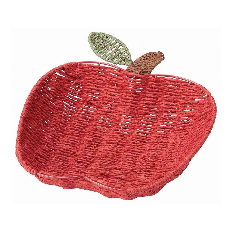 ちどり産業 フルーツバスケット りんご型 かご バスケット レッド(代引不可)