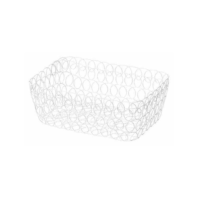 ちどり産業 クルクルバスケット角M かご おしゃれ ホワイト(代引不可)