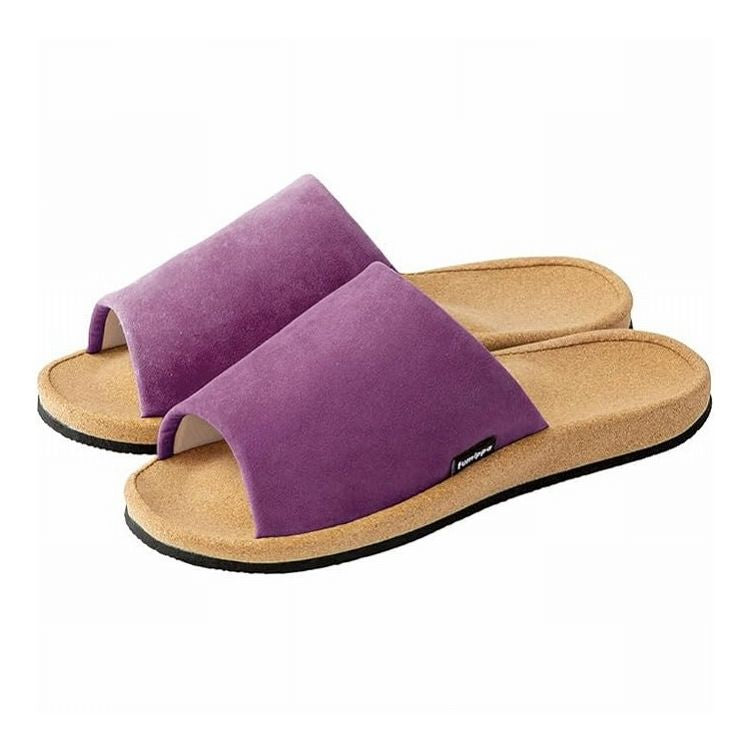 アルファックス ふみっぱ 02 アイ M パープル 足裏も心もリフレッシュできるルームシューズです(代引不可)