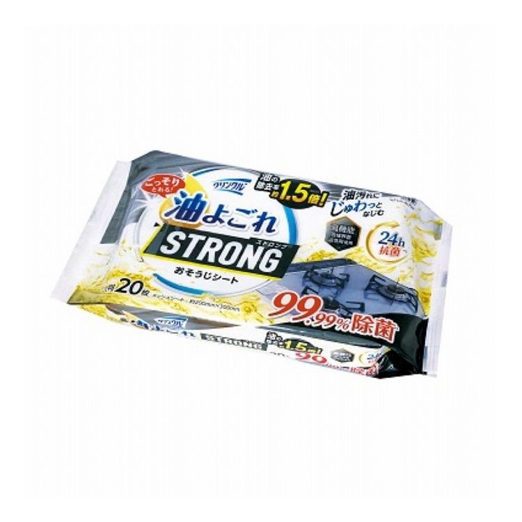 【10個セット】 Life-do.Plus 油よごれストロングおそうじシート抗菌20枚 ごっそりとれる!油汚れ落とし用ウェットシートです(代引不可)