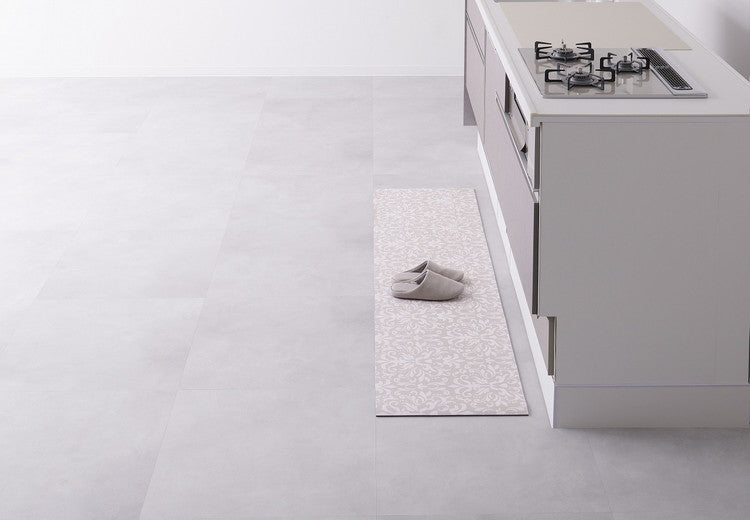 アール 拭けるキッチンマット 45×180cm ダマスク LK-104 お手入れ簡単 足に優しい 疲れにくい(代引不可)