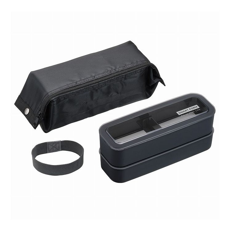 岩崎工業 イージーケア ランチボックス3wayスリム 保冷バッグ付 890ml ダークブラック B-1484 DA 男子高校生 子供(代引不可)