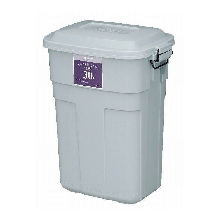 岩崎工業 トラッシュカン 30L グレー L-941 ごみ箱 室内 外 兼用(代引不可)