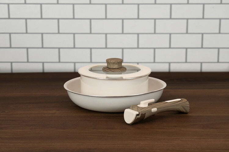 和平フレイズ ララッテ・トルテ 鍋用 シリコーン蓋 18cm RE-7513鍋蓋 ふた フタ ガラス 窓 木目 持ち手 くすみカラー(代引不可)