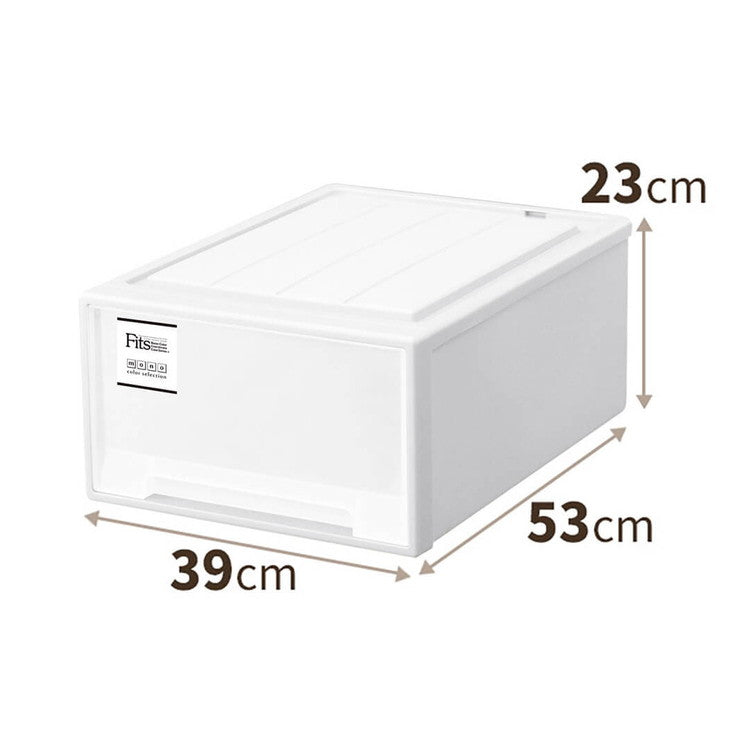 天馬 Fits フィッツケース モノ クローゼット ホワイト(W) 幅39×奥行53×高さ23cm M-53(代引不可)