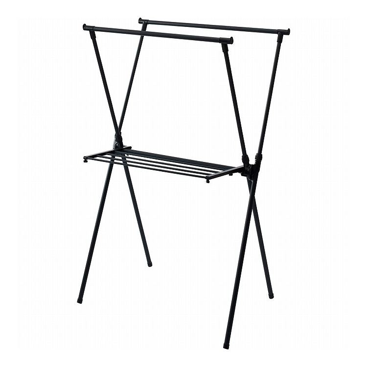 天馬 PORISH 室内物干しX型 マットブラック PSBK-04(代引不可)