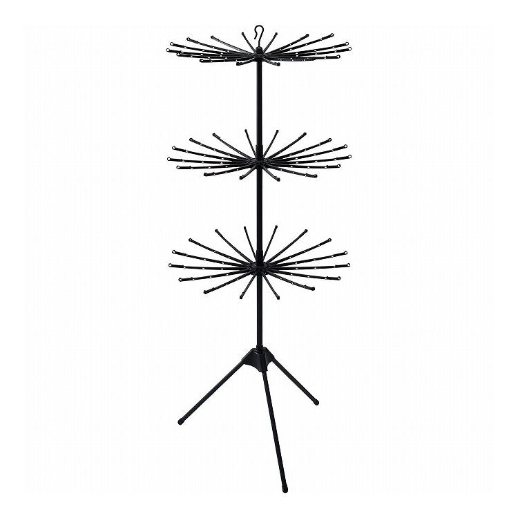 天馬 PORISH パラソルスタンド 3段 マットブラック PSBK-08(代引不可)