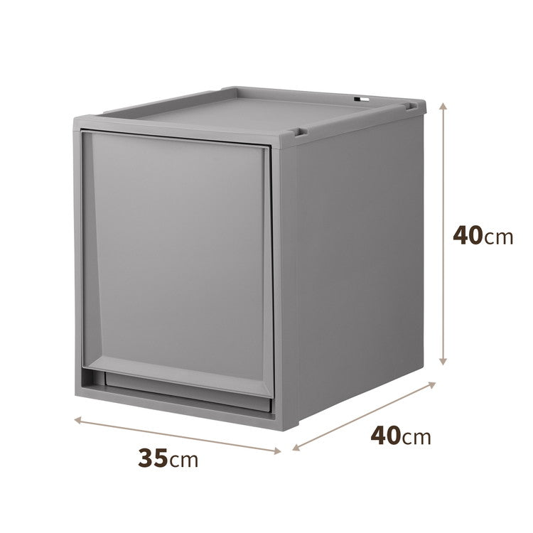 【4個セット】 天馬 Fits フィッツケース 幅35×奥行40×高さ40cm グレー FC40-3540 天馬「フィッツケース」の奥行40cmのサイズ!(代引不可)