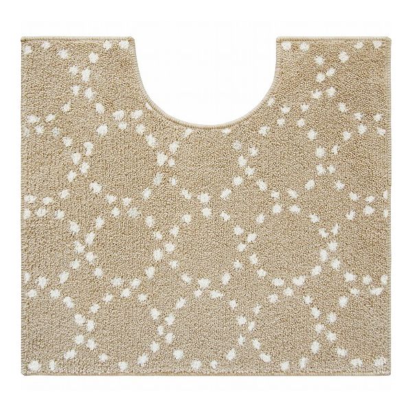 オカトー ナチュラル トイレマット 55×60cm ドットベージュ トイレ マット トイレタリー すべり止め 洗濯機OK 足元(代引不可)