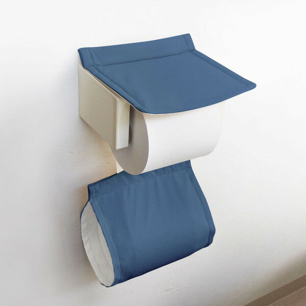 オカトー ナチュラル ペーパーホルダーカバー ブルー トイレタリー トイレ用品 ペーパー ホルダー シンプル 収納(代引不可)