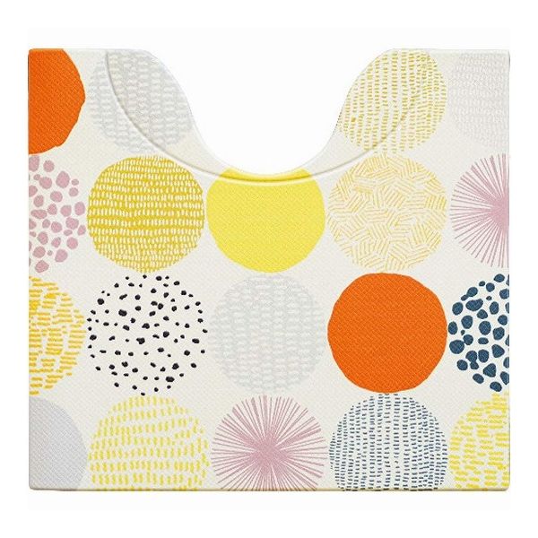 オカトー スキマにピタッ! 拭ける PVC トイレマット 55×60cm ドット トイレタリー 拭ける トイレマット 撥水 抗菌 防臭(代引不可)